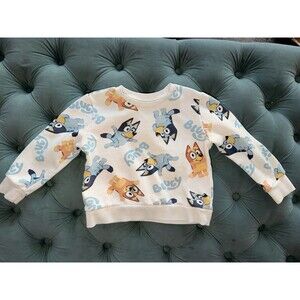 Bluey And Bingo Sweatshirt Toddler Size 4T Kids Long Sleeve Casual Sweater
